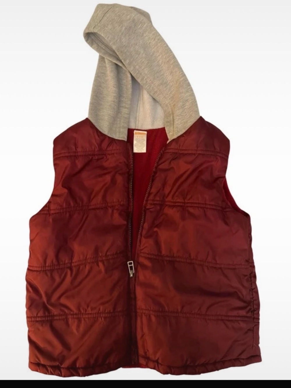Gymboree Maroon Hooded Puffer Vest Size S (5-6)